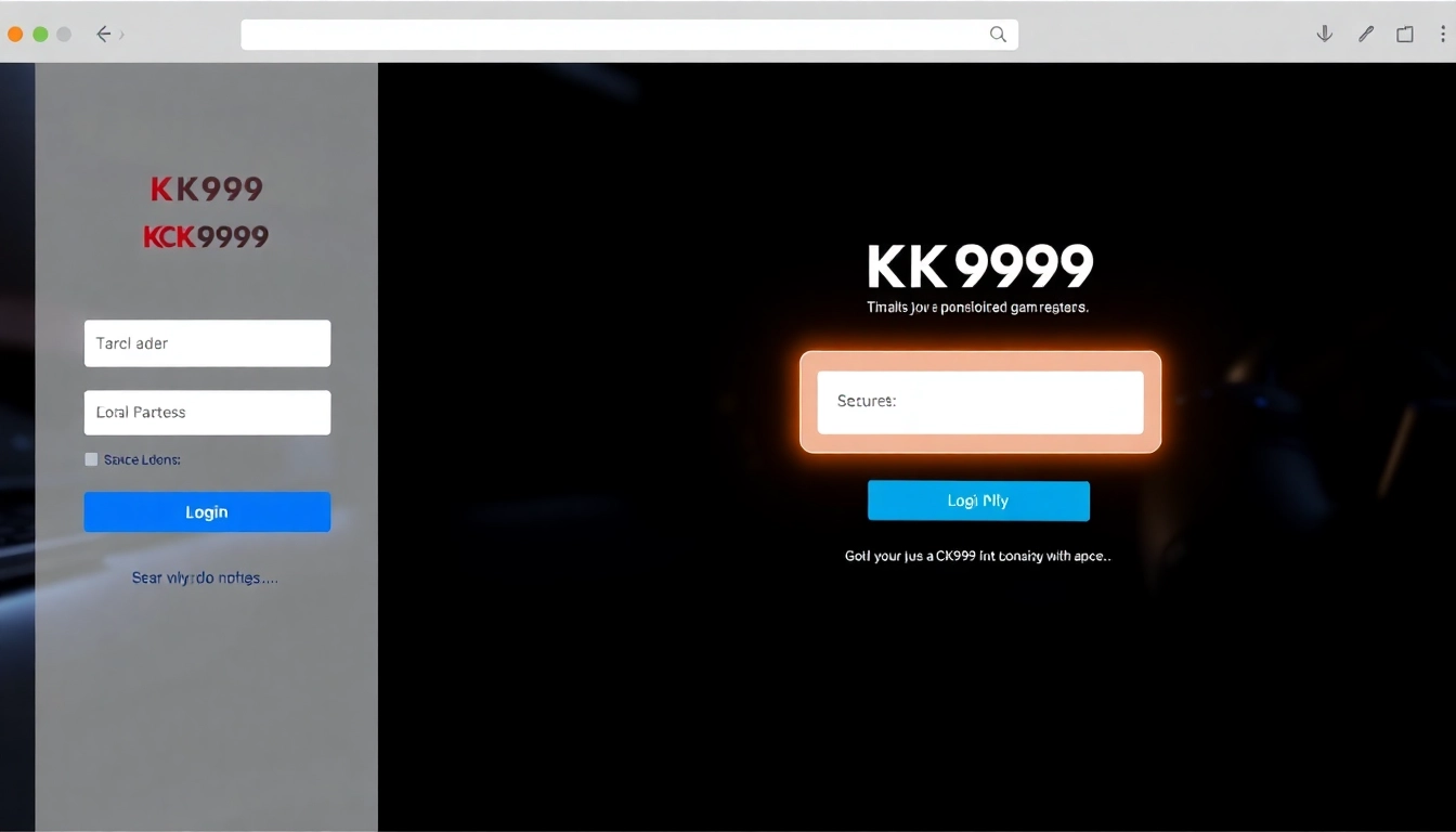 CK999 login page with a user-friendly interface, securing access to online casino and betting features.