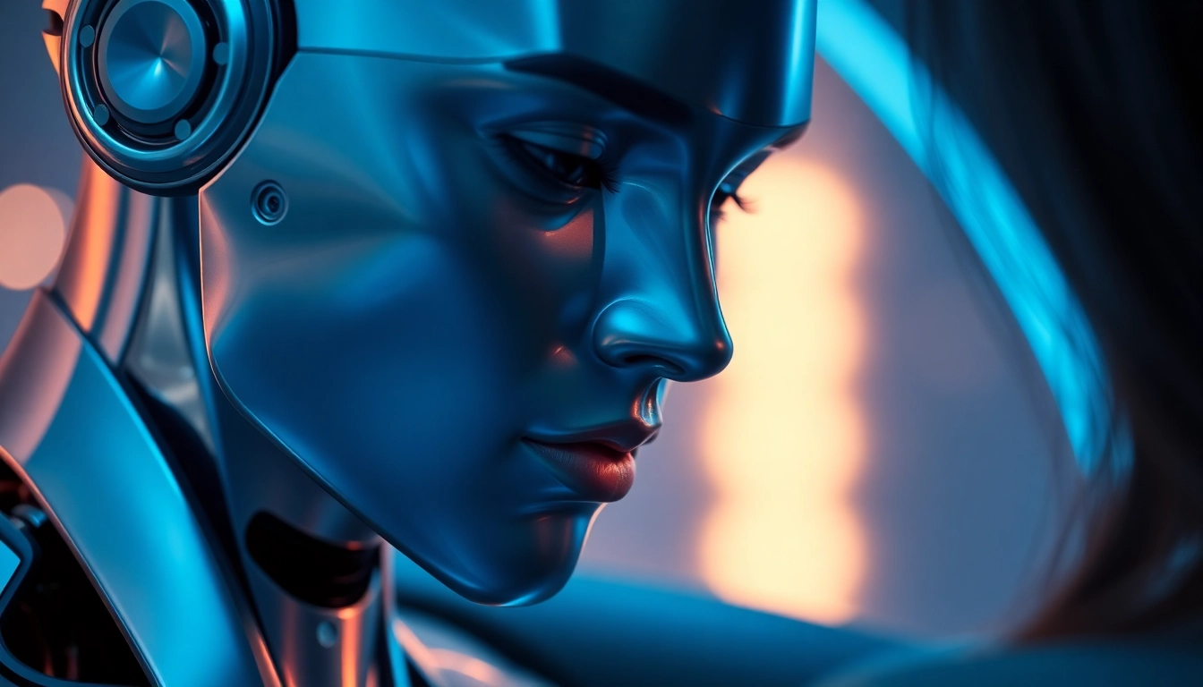 An AI sex robot engaging in intimate interaction, showcasing advanced technology and realistic features for adult companionship, captured in a detailed, engaging scene.