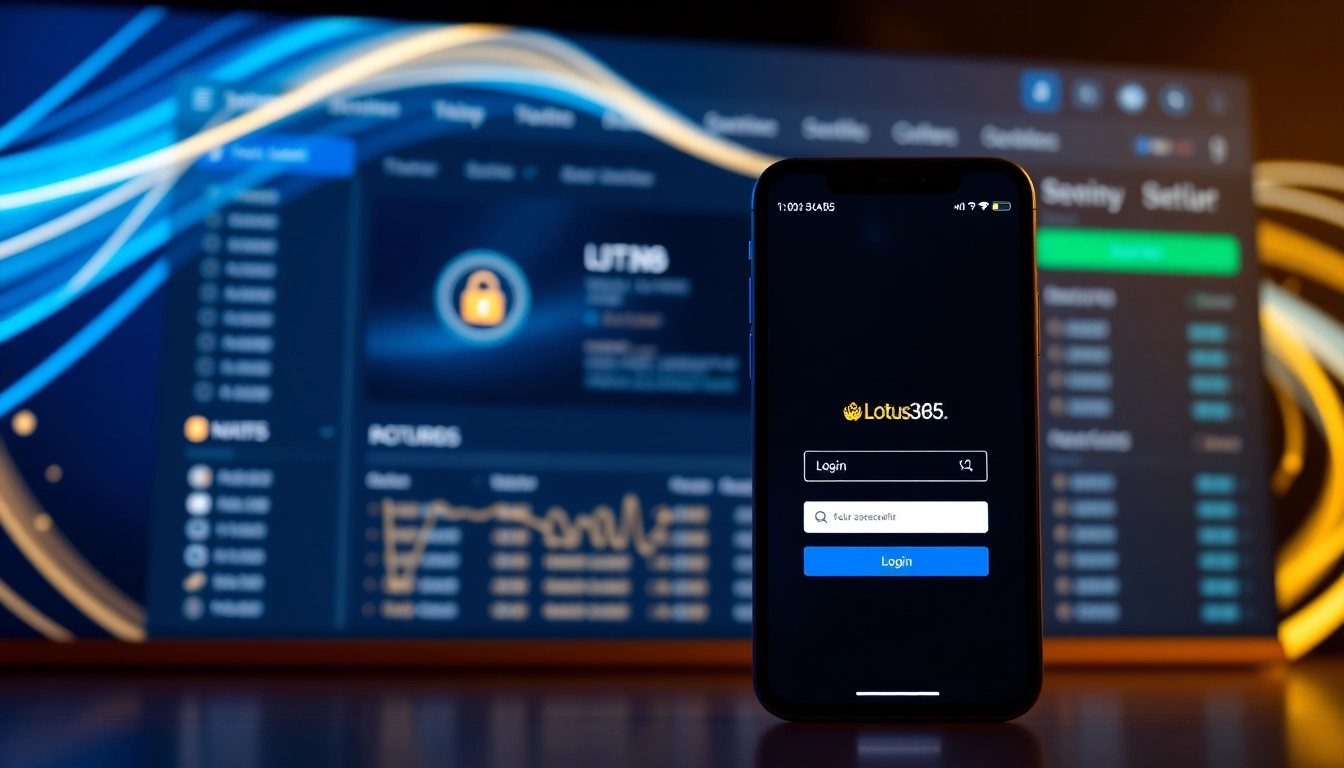 Secure Lotus365 login process on a modern device screen, highlighting safety and ease of access, for Indian sports betting enthusiasts.