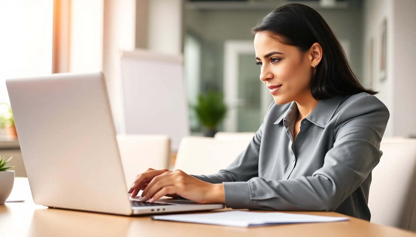 Online Form submission process for government jobs with a person completing application online